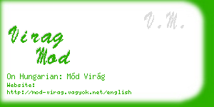 virag mod business card